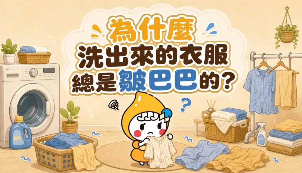 為什麼洗出來的衣服總是皺巴巴的 文章縮圖