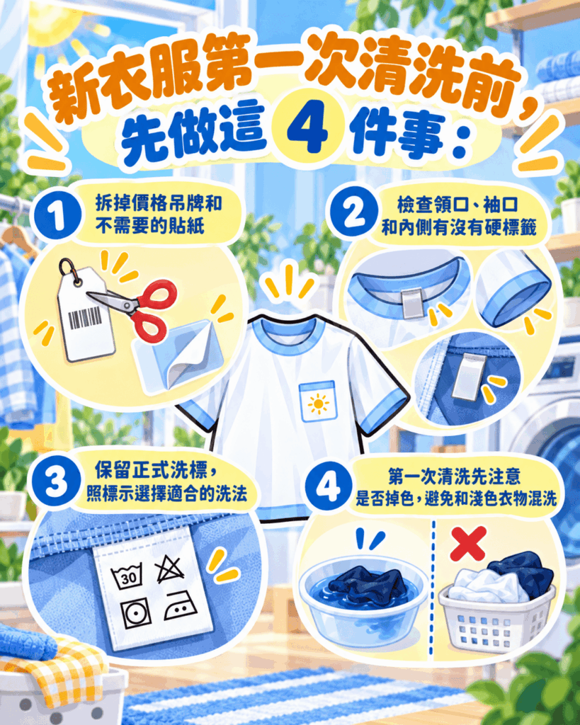 新衣服第一次清洗前！先做這4件事